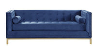 Iconic Home Dafna Tufted Velvet Club Sofa 