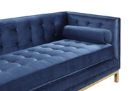 Iconic Home Dafna Tufted Velvet Club Sofa 