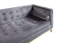 Iconic Home Dafna Tufted Velvet Club Sofa 