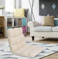 Iconic Home Daphene Adjustable Ergonomic Floor Chair Beige
