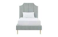 Iconic Home Delta Velvet Platform Bed Frame With Headboard 