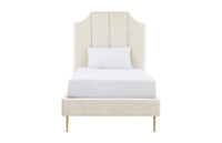 Iconic Home Delta Velvet Platform Bed Frame With Headboard 