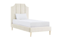 Iconic Home Delta Velvet Platform Bed Frame With Headboard 