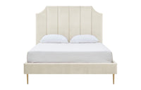 Iconic Home Delta Velvet Platform Bed Frame With Headboard 