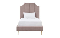 Iconic Home Delta Velvet Platform Bed Frame With Headboard 