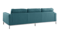 Iconic Home Draper Three Seat Tufted Linen Sofa 