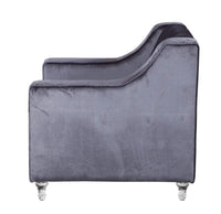 Iconic Home Dylan Button Tufted Velvet Club Chair 