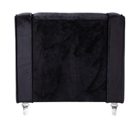 Iconic Home Dylan Button Tufted Velvet Club Chair 