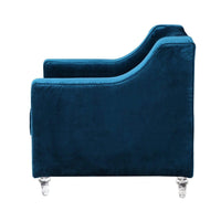 Iconic Home Dylan Button Tufted Velvet Club Chair 