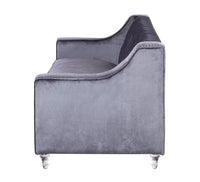 Iconic Home Dylan Velvet Sofa With Acrylic Legs 