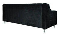 Iconic Home Dylan Velvet Sofa With Acrylic Legs 