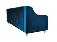 Iconic Home Dylan Velvet Sofa With Acrylic Legs 