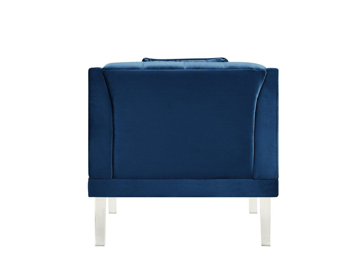 Iconic Home Elsa Button Tufted Velvet Club Chair 