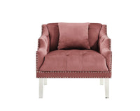 Iconic Home Elsa Button Tufted Velvet Club Chair 
