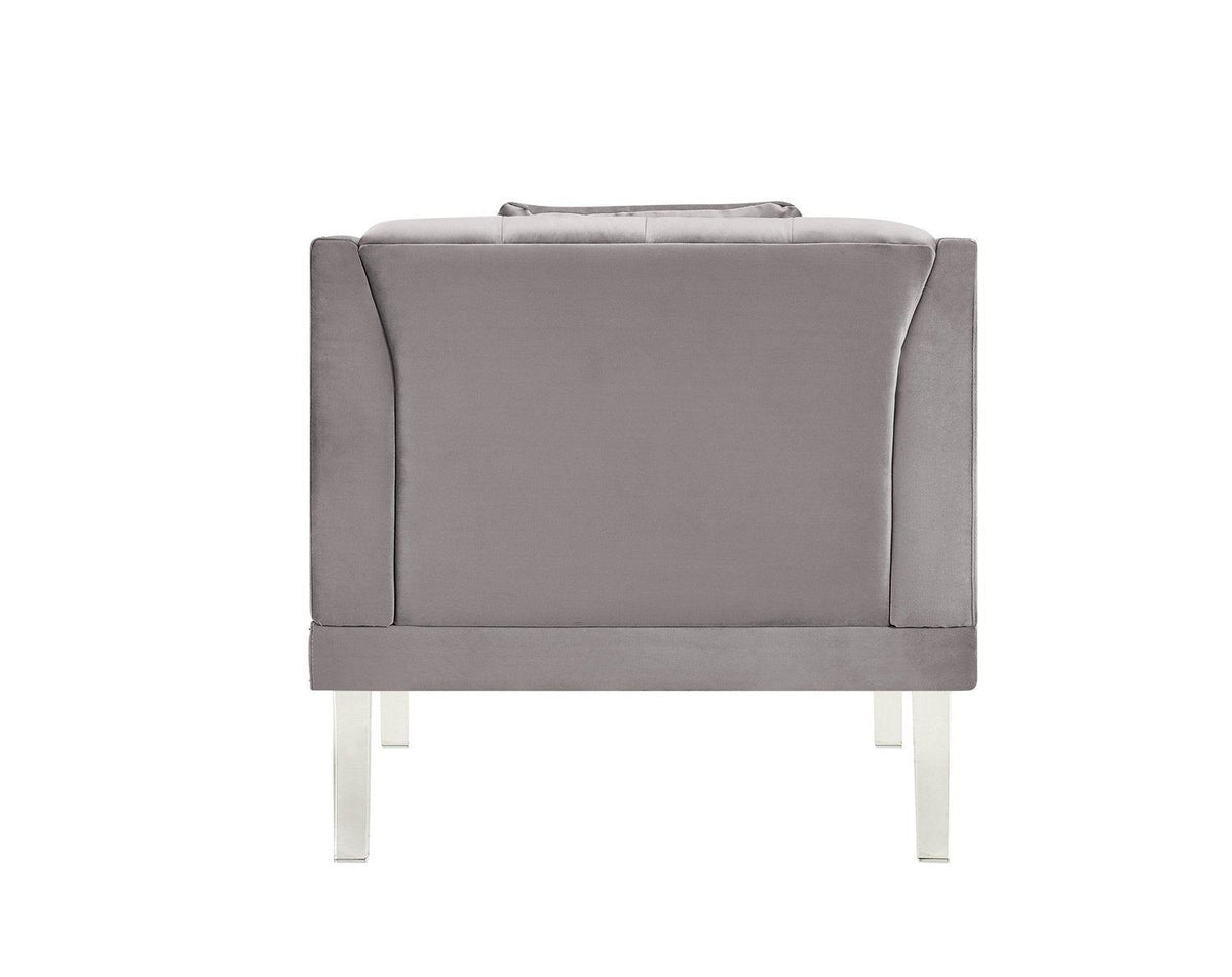 Iconic Home Elsa Button Tufted Velvet Club Chair 