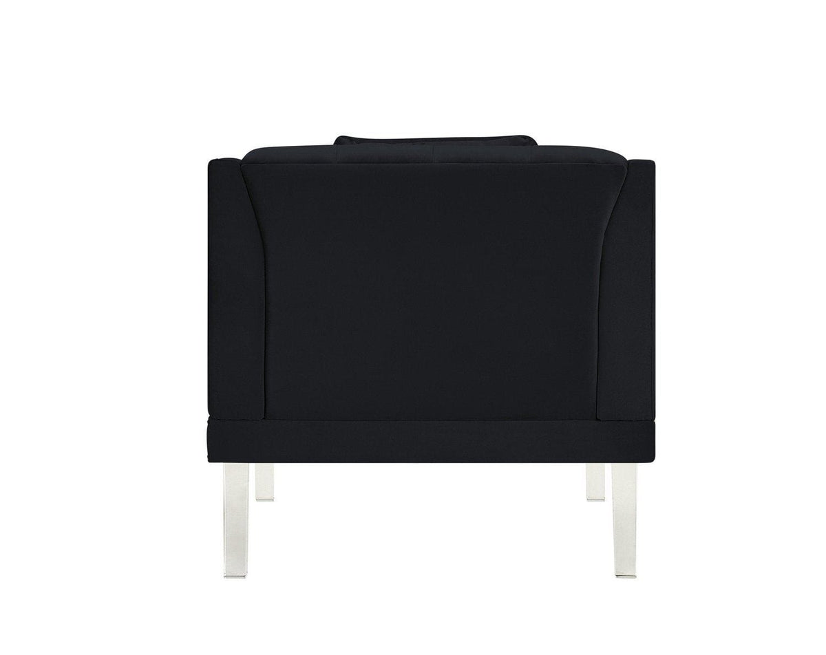 Iconic Home Elsa Button Tufted Velvet Club Chair 