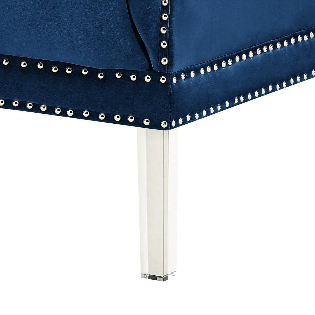 Iconic Home Elsa Tufted Velvet Loveseat Sofa 