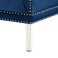 Iconic Home Elsa Tufted Velvet Loveseat Sofa 