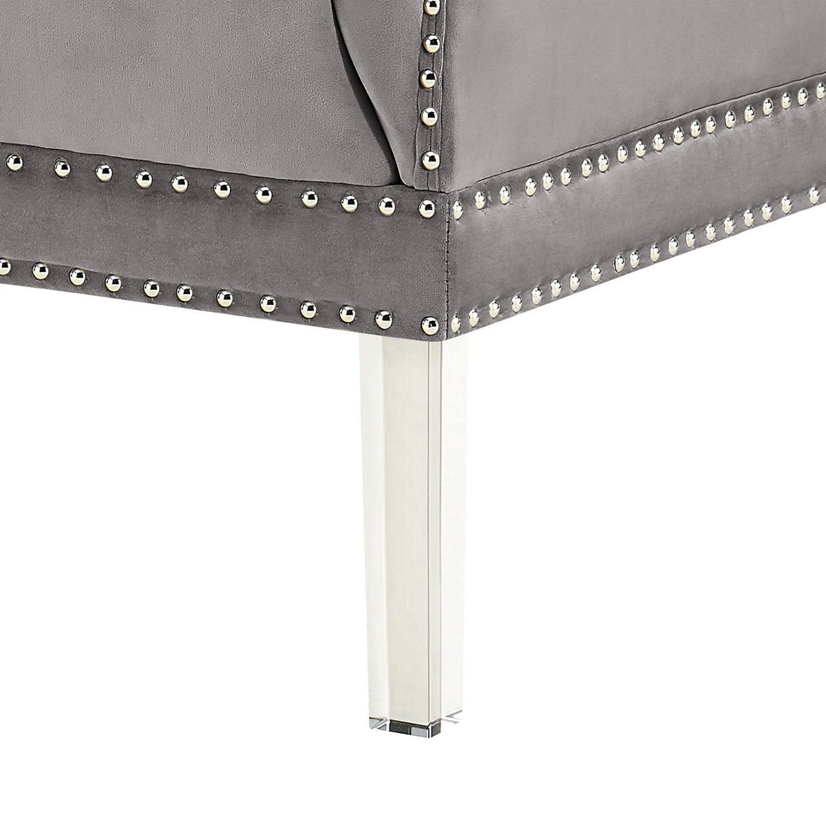 Iconic Home Elsa Tufted Velvet Loveseat Sofa 