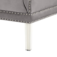 Iconic Home Elsa Tufted Velvet Loveseat Sofa 