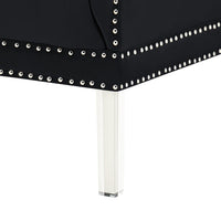 Iconic Home Elsa Tufted Velvet Loveseat Sofa 
