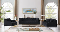 Iconic Home Elsa Tufted Velvet Loveseat Sofa 