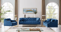 Iconic Home Elsa Tufted Velvet Sofa 