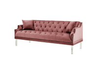 Iconic Home Elsa Tufted Velvet Sofa 