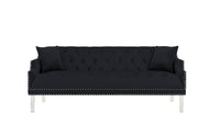 Iconic Home Elsa Tufted Velvet Sofa 