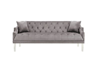 Iconic Home Elsa Tufted Velvet Sofa 