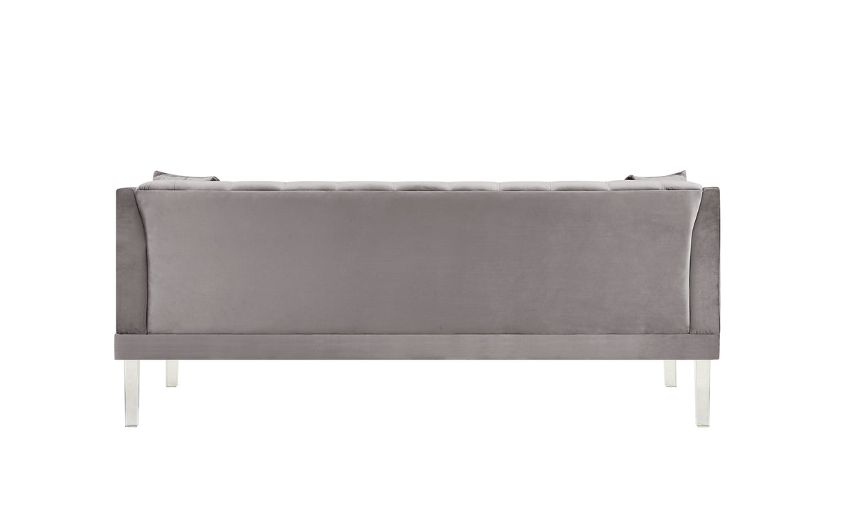 Iconic Home Elsa Tufted Velvet Sofa 