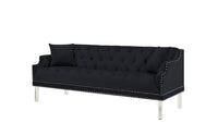 Iconic Home Elsa Tufted Velvet Sofa 