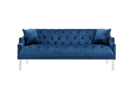 Iconic Home Elsa Tufted Velvet Sofa 