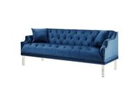 Iconic Home Elsa Tufted Velvet Sofa 