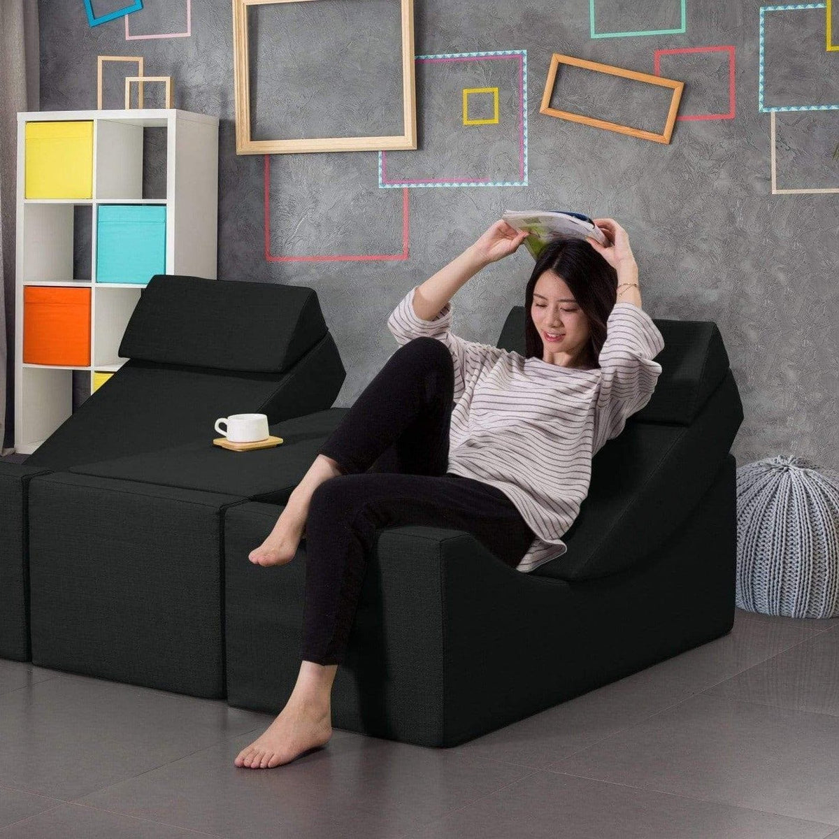Iconic Home Enzyme Modular Chair Black