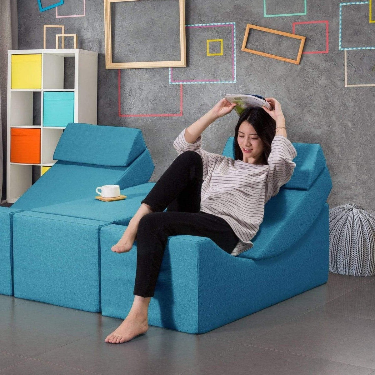 Iconic Home Enzyme Modular Chair Blue