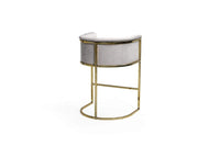 Iconic Home Finley Velvet Counter Stool Chair Gold Base 