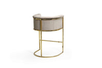 Iconic Home Finley Velvet Counter Stool Chair Gold Base 