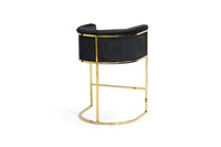 Iconic Home Finley Velvet Counter Stool Chair Gold Base 