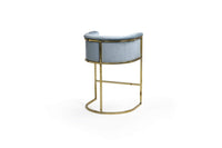 Iconic Home Finley Velvet Counter Stool Chair Gold Base 