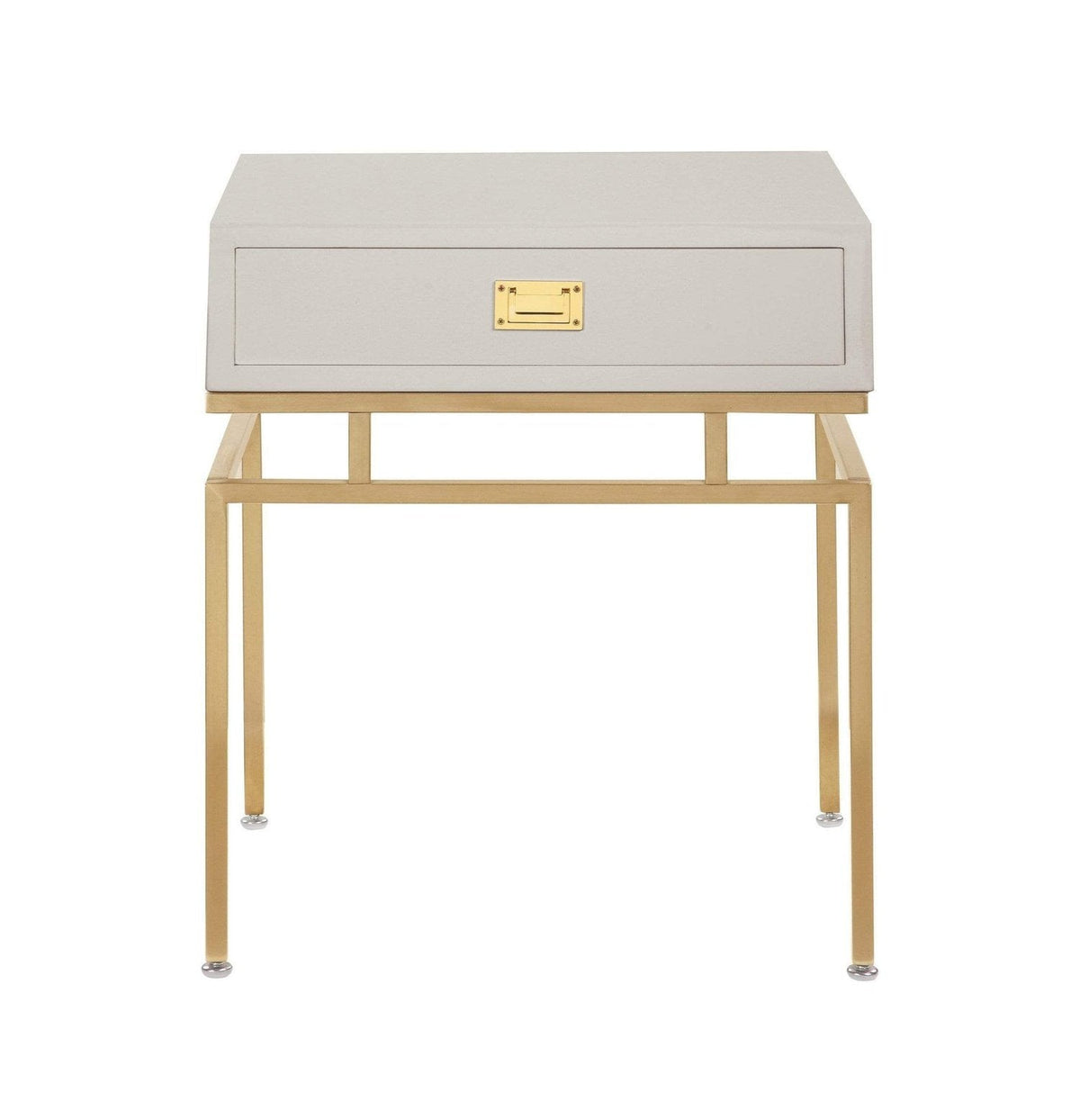 Iconic Home Genoa End Side Table With Self Closing Drawer 