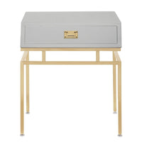 Iconic Home Genoa End Side Table With Self Closing Drawer 