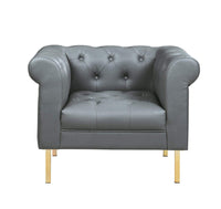 Iconic Home Giovanni Tufted PU Leather Club Chair 