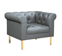 Iconic Home Giovanni Tufted PU Leather Club Chair 