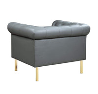 Iconic Home Giovanni Tufted PU Leather Club Chair 