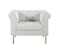 Iconic Home Giovanni Tufted PU Leather Club Chair 