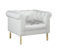 Iconic Home Giovanni Tufted PU Leather Club Chair 