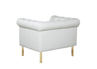 Iconic Home Giovanni Tufted PU Leather Club Chair 