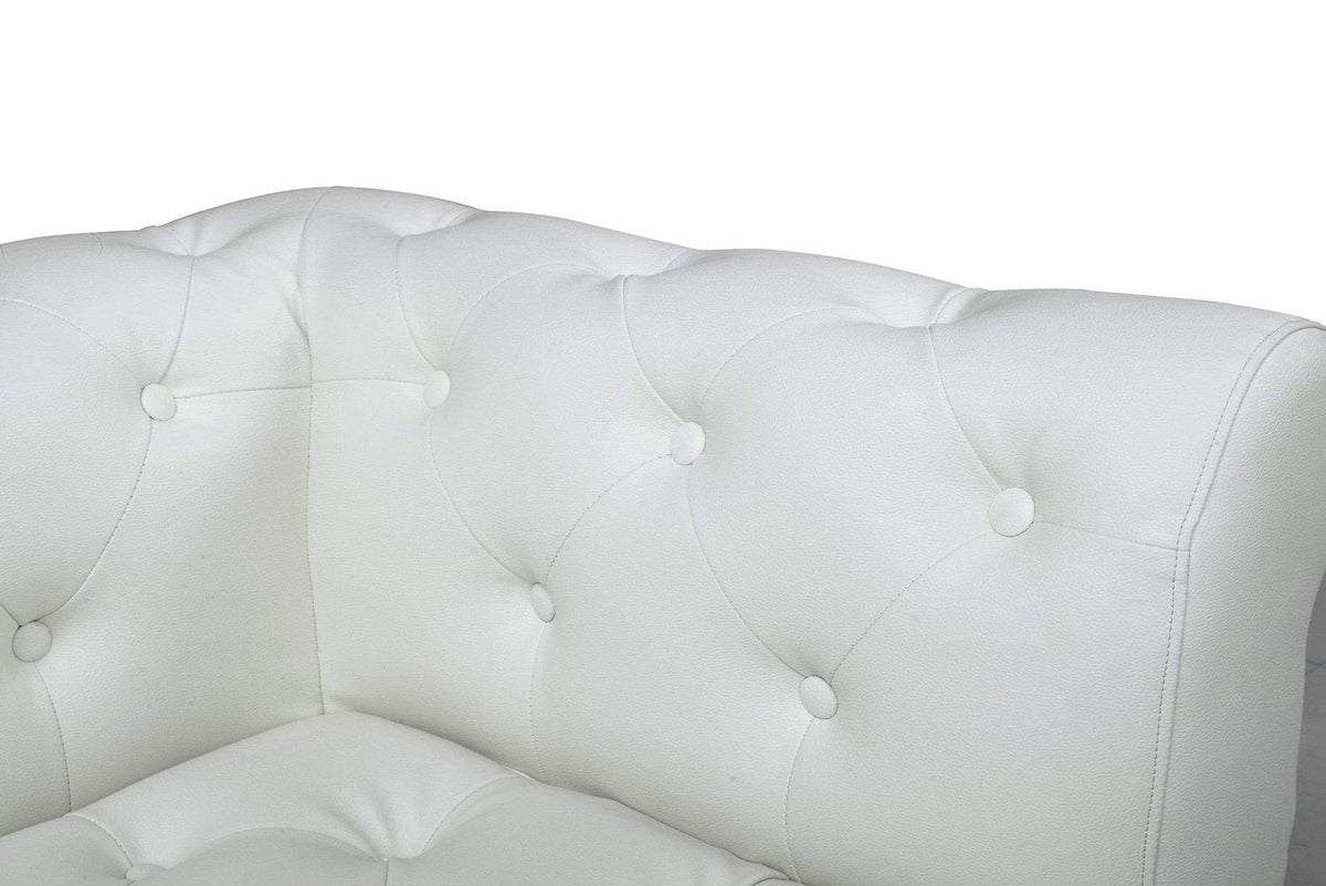 Iconic Home Giovanni Tufted PU Leather Club Chair 