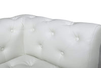 Iconic Home Giovanni Tufted PU Leather Club Chair 